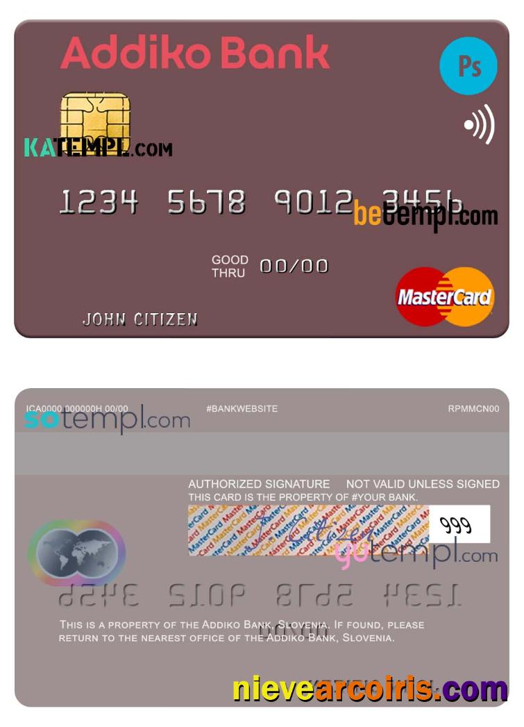 Slovenia Addiko Bank mastercard